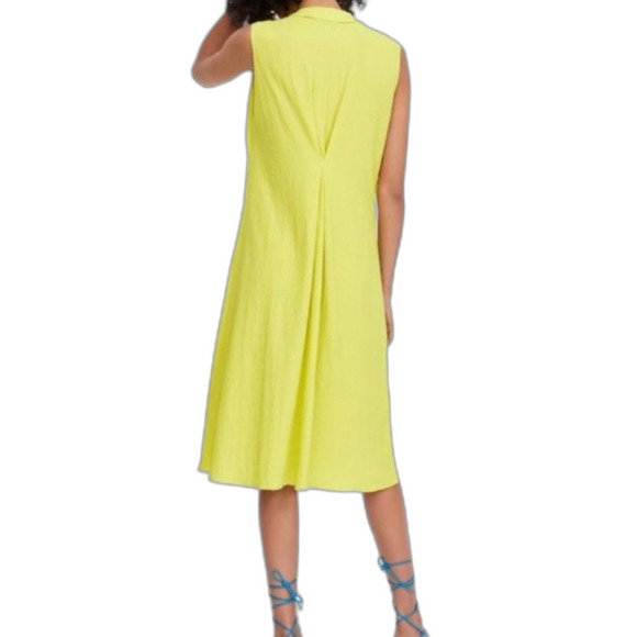 Zara Mid length Dress Neon Yellow Size Small - Picture 3 of 10
